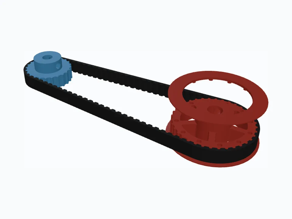 AT5 24T & 36T, Heat-Set Insert Set Screws — 3D view