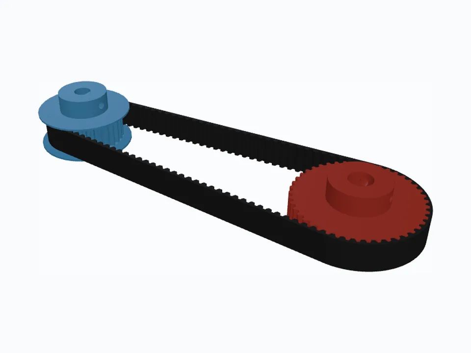 STD S3M 30T & 45T, Custom Tooth Fit: the drive with its belt