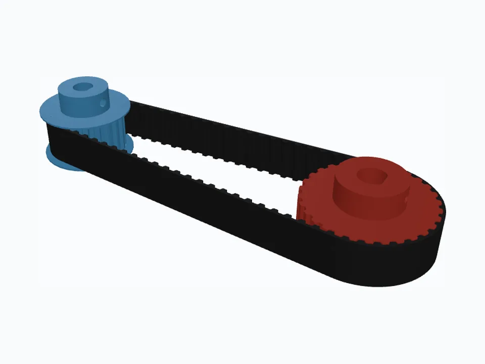T5 20T & 30T, 16 mm Wide Belt: the drive with its belt